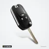 Coque de clé 2 à 4 boutons pour Nissan Versa, Sentra, Altima, Maxima - vue de trois quarts opposée, lame déployée