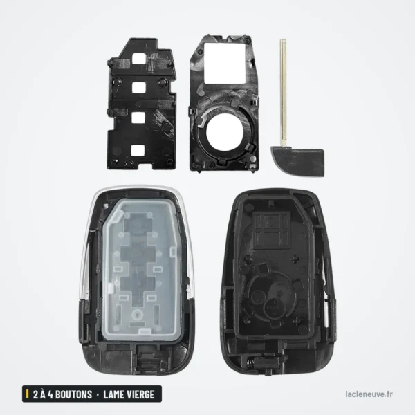 Coque de clé 2 à 4 boutons pour Toyota Camry, Prius, RAV4, C-HR, lame vierge - pièces détachées de la coque démontée
