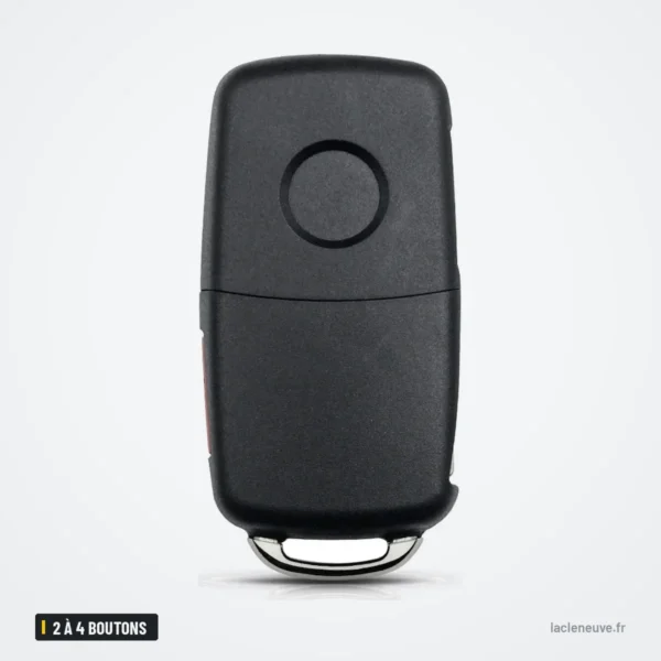 Coque de clé 2 à 4 boutons pour VW Golf, Polo, Skoda Octavia, Seat Leon - dos de la coque, sans lame