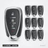 Coque de clé 2 à 5 boutons pour Chevrolet Cruze, Malibu, Camaro, lame HU100 - coque avec dix variantes de boutons