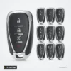 Coque de clé 2 à 5 boutons pour Chevrolet Cruze, Malibu, Camaro, Volt - neuf coques assemblées côte à côte