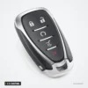 Coque de clé 2 à 5 boutons pour Chevrolet Cruze, Malibu, Camaro, Volt - vue de face, boutons alignés verticalement