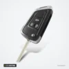 Coque de clé 2 à 5 boutons pour Chevrolet Cruze, Opel Astra, Insignia - clé avec lame sortie, vue de face légèrement inclinée