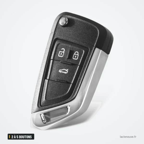 Coque de clé 2 à 5 boutons pour Chevrolet Cruze, Opel Astra, Insignia - clé avec boutons verrouiller déverrouiller coffre