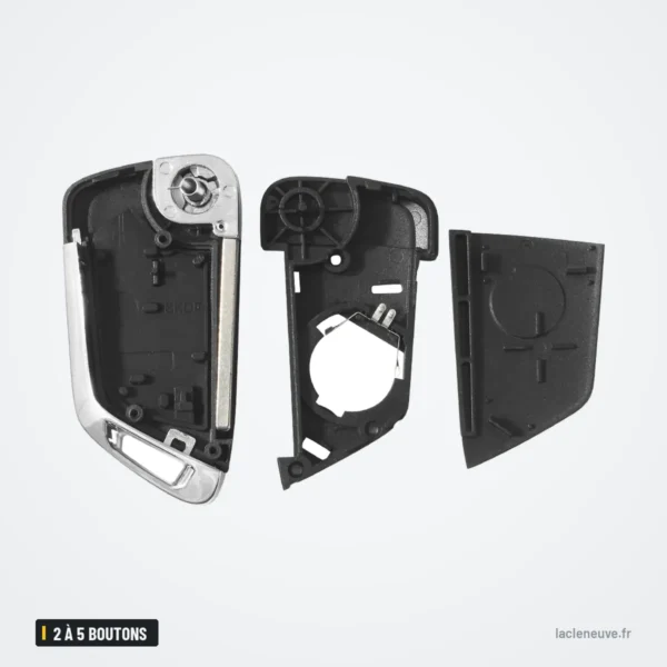 Coque de clé 2 à 5 boutons pour Chevrolet Cruze, Opel Astra, Insignia - coque démontée en trois pièces séparées