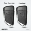 Coque de clé 2 à 5 boutons pour Chevrolet Cruze, Opel Astra, Insignia - deux coques côte à côte, modèles différents