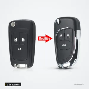 Coque de clé 2 à 5 boutons pour Chevrolet, Opel, Buick - comparaison clé à lame et télécommande moderne