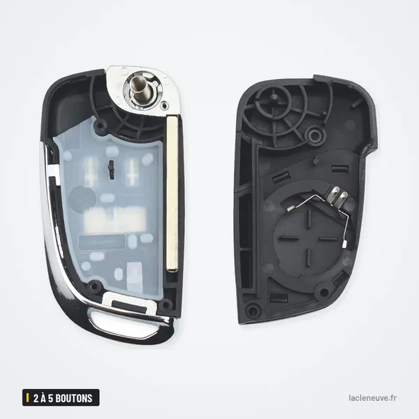 Coque de clé 2 à 5 boutons pour Chevrolet, Opel, Buick - intérieur de la coque avec mécanisme et ressort