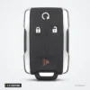Coque de clé 2 à 5 boutons pour Chevrolet Silverado, Colorado, GMC Sierra - télécommande à quatre boutons, vue de face