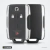 Coque de clé 2 à 5 boutons pour Chevrolet Silverado, Colorado, GMC Sierra - télécommande vue de profil, tranche visible