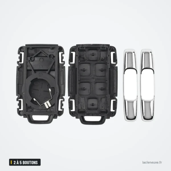 Coque de clé 2 à 5 boutons pour Chevrolet Silverado, Colorado, GMC Sierra - deux coques et deux lames détachées