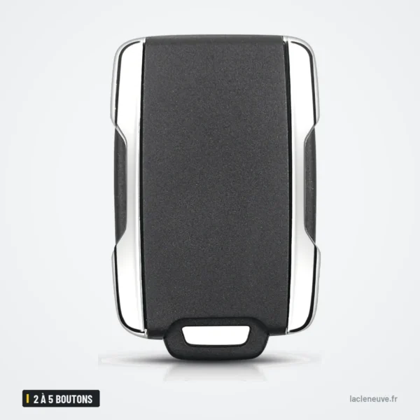 Coque de clé 2 à 5 boutons pour Chevrolet Silverado, Colorado, GMC Sierra - télécommande unie, vue de face