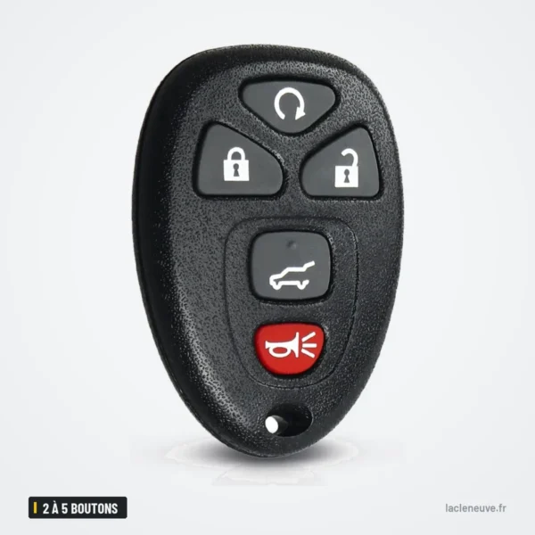 Coque de clé 2 à 5 boutons pour Hummer H3, Chevrolet Colorado, Buick, GMC - télécommande cinq boutons, autre disposition