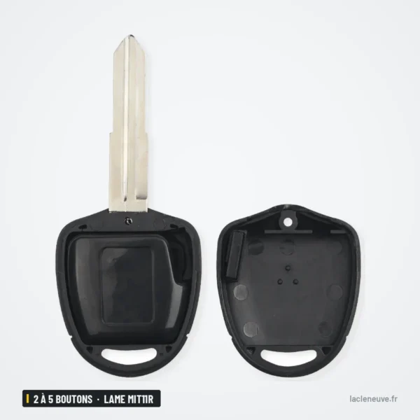 Coque de clé 2 à 5 boutons pour Mitsubishi Lancer, Outlander, lame MIT11R - coque séparée en deux parties, avec la lame