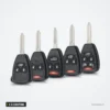 Coque de clé 2 à 6 boutons pour Jeep Grand Cherokee, Wrangler - cinq télécommandes alignées, bouton panic rouge