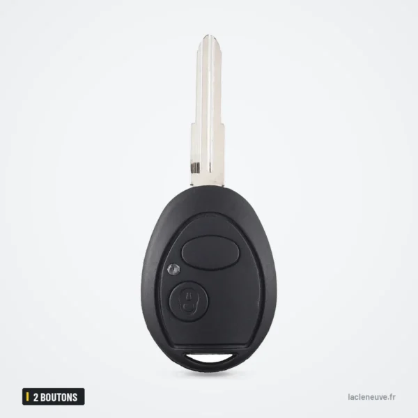 Coque de clé 2 boutons pour Land Rover Discovery, LR3 (1999-2004) - dos de la coque ovale, sans lame