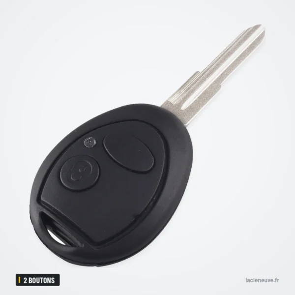 Coque de clé 2 boutons pour Land Rover Discovery, LR3 (1999-2004) - vue de face, deux boutons, forme ovale