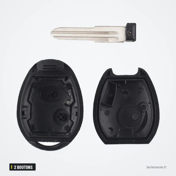 Coque de clé 2 boutons pour Land Rover Discovery, LR3 (1999-2004) - lame seule et coque ouverte séparées
