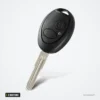 Coque de clé 2 boutons pour Land Rover Discovery, LR3, Sport - vue de trois quarts, lame partiellement visible