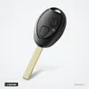 Coque de clé 2 boutons pour Land Rover Discovery, Mini Cooper R50/R53 - tête de clé seule vue de face