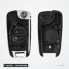 Coque de clé 2 boutons pour Nissan Micra, Almera, X-Trail, lame NSN11/NSN14 - coque ouverte avec mécanisme et lame
