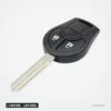 Coque de clé 2 boutons pour Nissan Micra K14, Juke, March, Sunny, lame NSN14 - clé avec lame et boutons vue de face