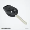 Coque de clé 2 boutons pour Nissan Micra K14, Juke, March, Sunny, lame NSN14 - clé avec lame vue de trois quarts