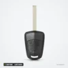 Coque de clé 2 boutons pour Opel Astra, Corsa, Zafira, Insignia, lame HU100 - dos de la clé, lame vers le haut