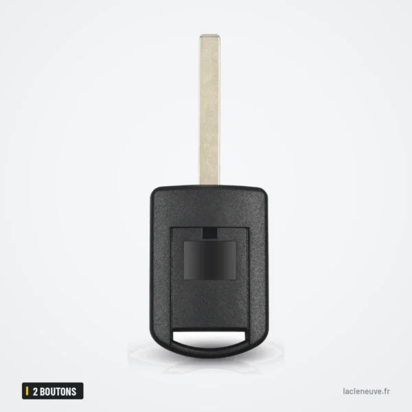 Coque de clé 2 boutons pour Opel Corsa, Meriva, Astra, Combo - dos de la coque, sans lame