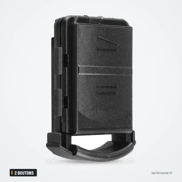 Coque de clé 2 boutons pour Opel Corsa, Tigra, Agila, Meriva, Combo - vue de profil, tranche de la coque