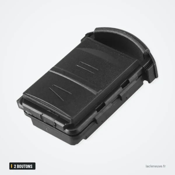 Coque de clé 2 boutons pour Opel Corsa, Tigra, Agila, Meriva, Combo - vue de dessus, forme arrondie