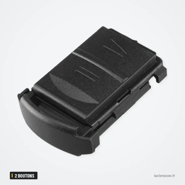 Coque de clé 2 boutons pour Opel Corsa, Tigra, Agila, Meriva, Combo - vue de dessous, forme arrondie