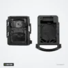 Coque de clé 2 boutons pour Opel Corsa, Tigra, Agila, Meriva, Combo - coque ouverte en deux parties, intérieur visible