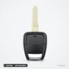 Coque de clé 2 boutons pour Opel Omega, Vectra, Astra, lame HU46/HU43/HU100 - vue de face, lame beige insérée
