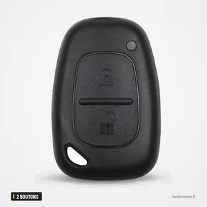 Coque de clé 2 boutons pour Opel Vivaro, Renault Trafic, Nissan Primastar - vue de face, boutons visibles Coque de clé 2 boutons pour Opel Vivaro, Renault Trafic, Nissan Primastar - vue de face, boutons visibles