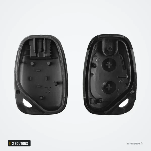 Coque de clé 2 boutons pour Opel Vivaro, Renault Trafic, Nissan Primastar - coque ouverte, intérieur vide