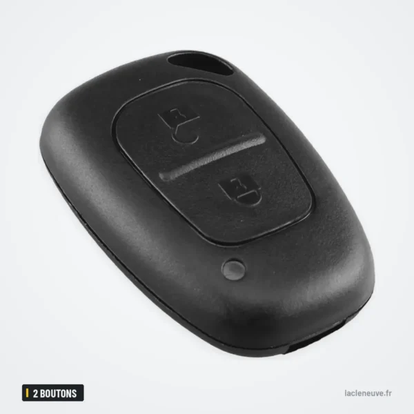 Coque de clé 2 boutons pour Opel Vivaro, Renault Trafic, Nissan Primastar - vue de face, boutons ovales