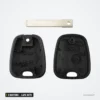 Coque de clé 2 boutons pour Peugeot 206, 307, 407, Citroën C3, C4, lame NE73 - coque en deux parties avec lame séparée