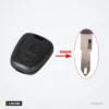 Coque de clé 2 boutons pour Peugeot 207, 307, 407, Citroën C3, C4, C5 - coque et lame assortie présentées ensemble