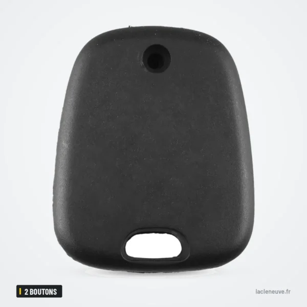 Coque de clé 2 boutons pour Peugeot 207, 307, 407, Citroën C3, C4, C5 - dos lisse de la coque, sans bouton