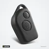 Coque de clé 2 boutons pour Peugeot 306, 307, 406, Citroën Berlingo - vue de profil, coque étroite