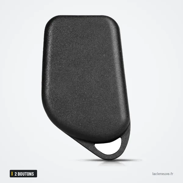 Coque de clé 2 boutons pour Peugeot 306, 307, 406, Citroën Berlingo - dos de la coque, lisse