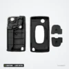 Coque de clé 2 boutons pour Peugeot 4007, 4008, Citroën C-Crosser, lame MIT11R - pièces détachées, boîtier démonté