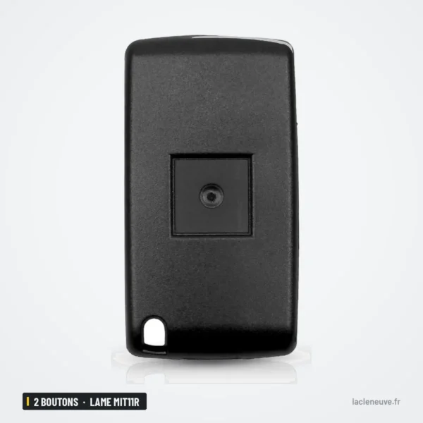 Coque de clé 2 boutons pour Peugeot 4007, 4008, Citroën C-Crosser, lame MIT11R - dos de la coque, vue arrière