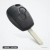 Coque de clé 2 boutons pour Renault Mégane, Clio, Dacia Logan, lame vierge - vue de dos, angle différent
