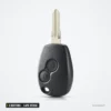 Coque de clé 2 boutons pour Renault Mégane, Clio, Dacia Logan, lame vierge - clé pliée vue de profil