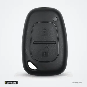 Coque de clé 2 boutons pour Renault Trafic, Opel Vivaro, Nissan Primastar - vue de face, deux boutons verrouillage