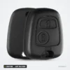 Coque de clé 2 boutons sans logo pour Peugeot, Citroën, Toyota, lame VA2/HU83 - vue de dos, deux coques assemblées