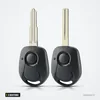 Coque de clé 2 boutons pour SsangYong Actyon, Kyron, Rexton - deux clés identiques côte à côte