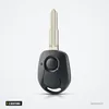 Coque de clé 2 boutons pour SsangYong Actyon, Kyron, Rexton - vue de face, boutons visibles